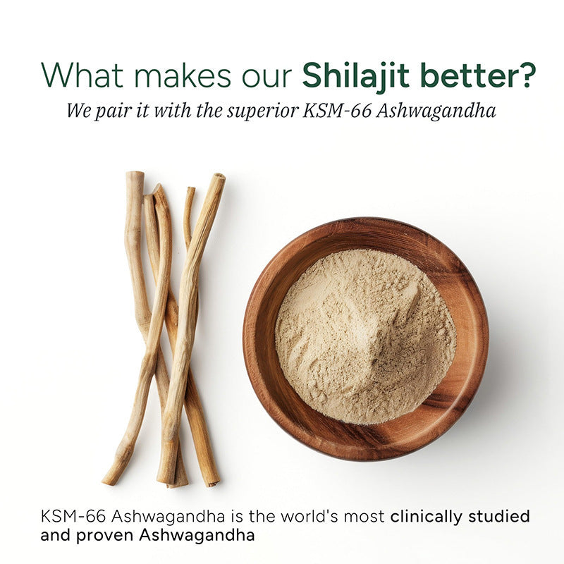 Vegan Shilajit Gummies with KSM-66 Ashwagandha