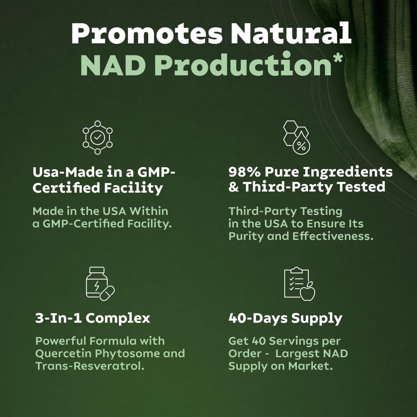 NAD+ Supplement with Resveratrol & Quercetin