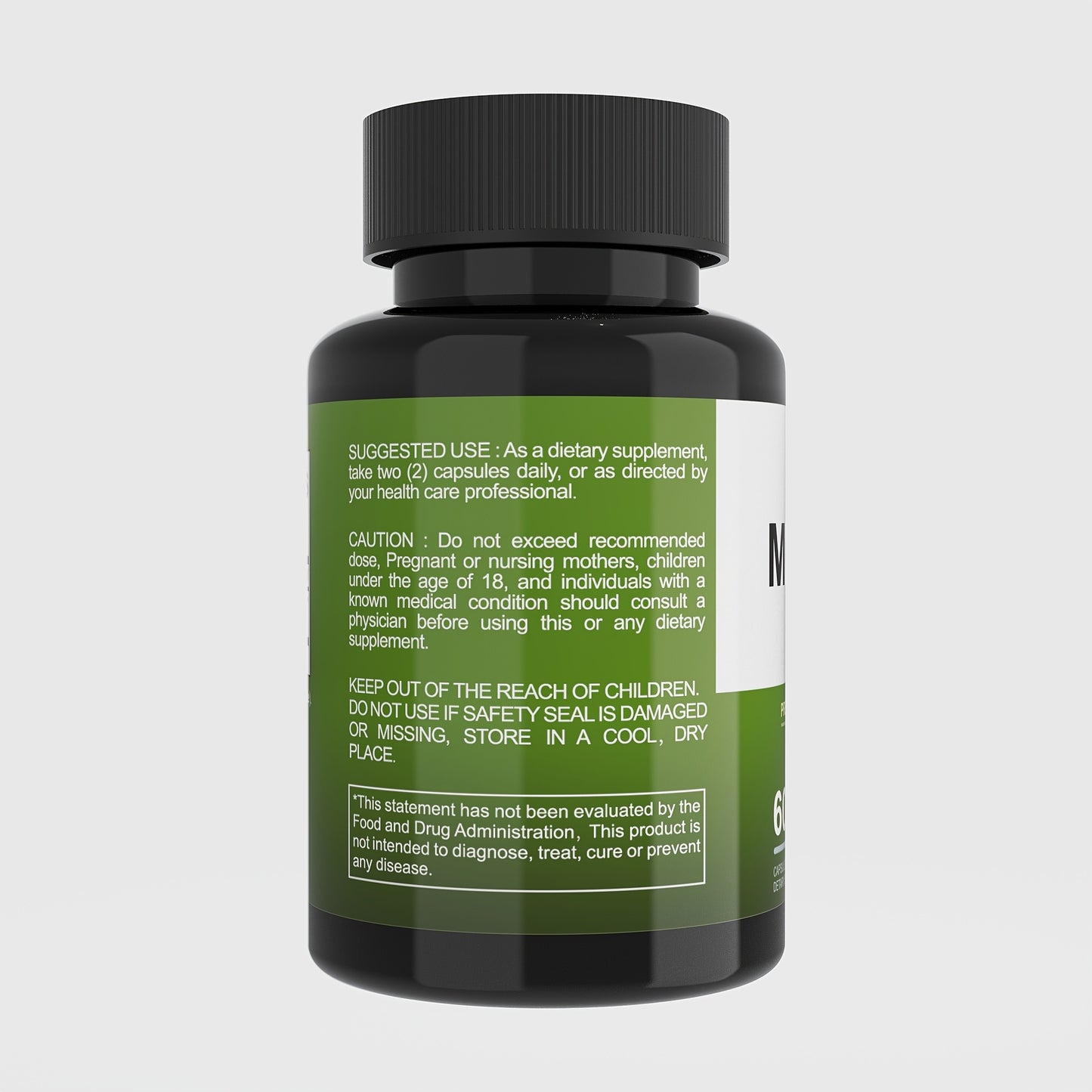 Supplement Label – Organic Moringa Capsules