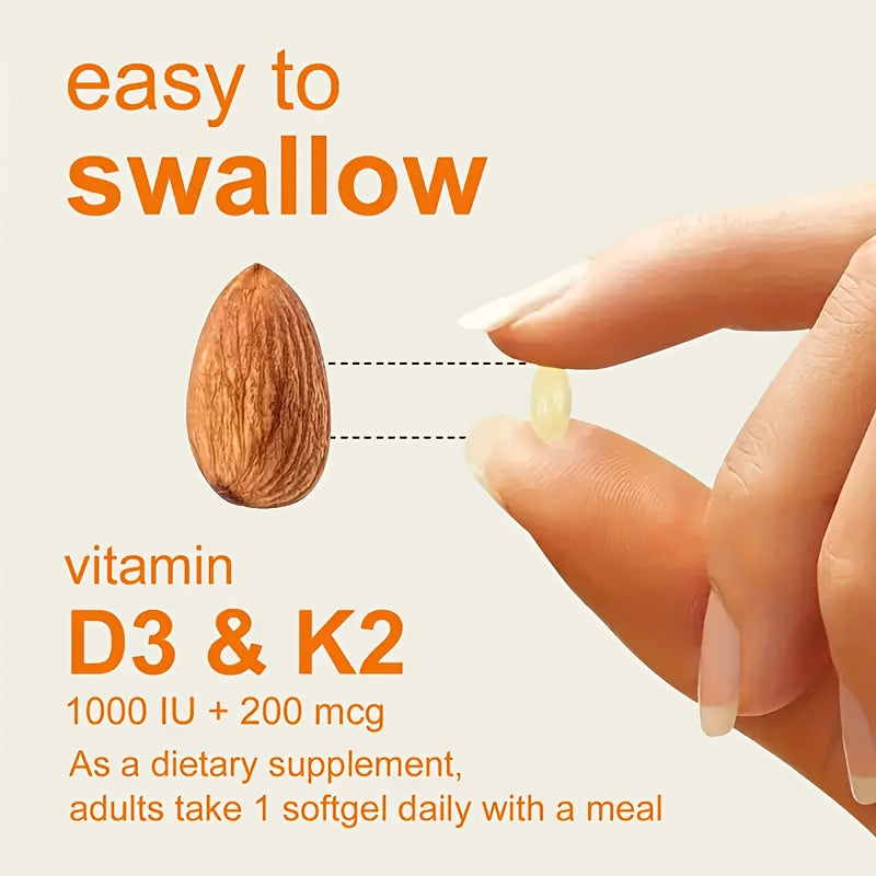 Easy-to-swallow Vitamin D3 K2 softgels by Micro Ingredients