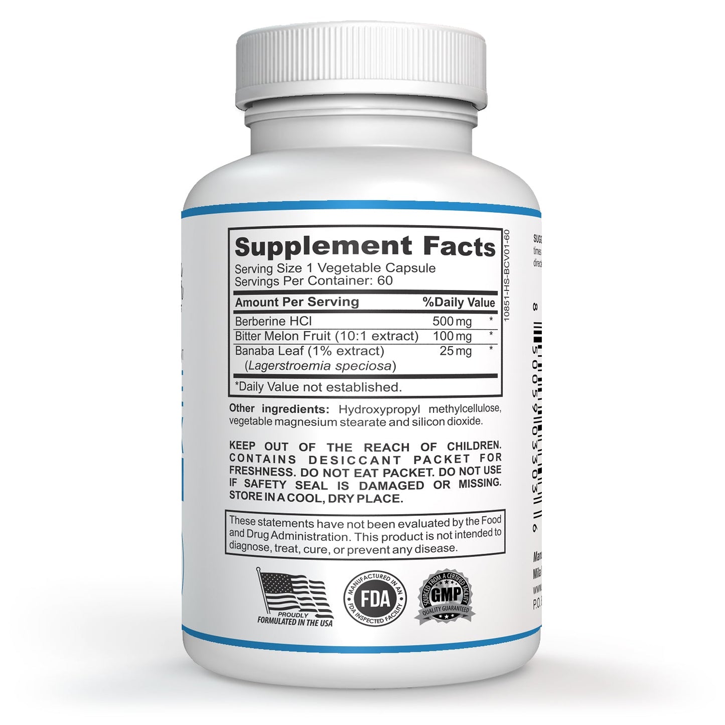 Berberine Complex Supplement Facts Label