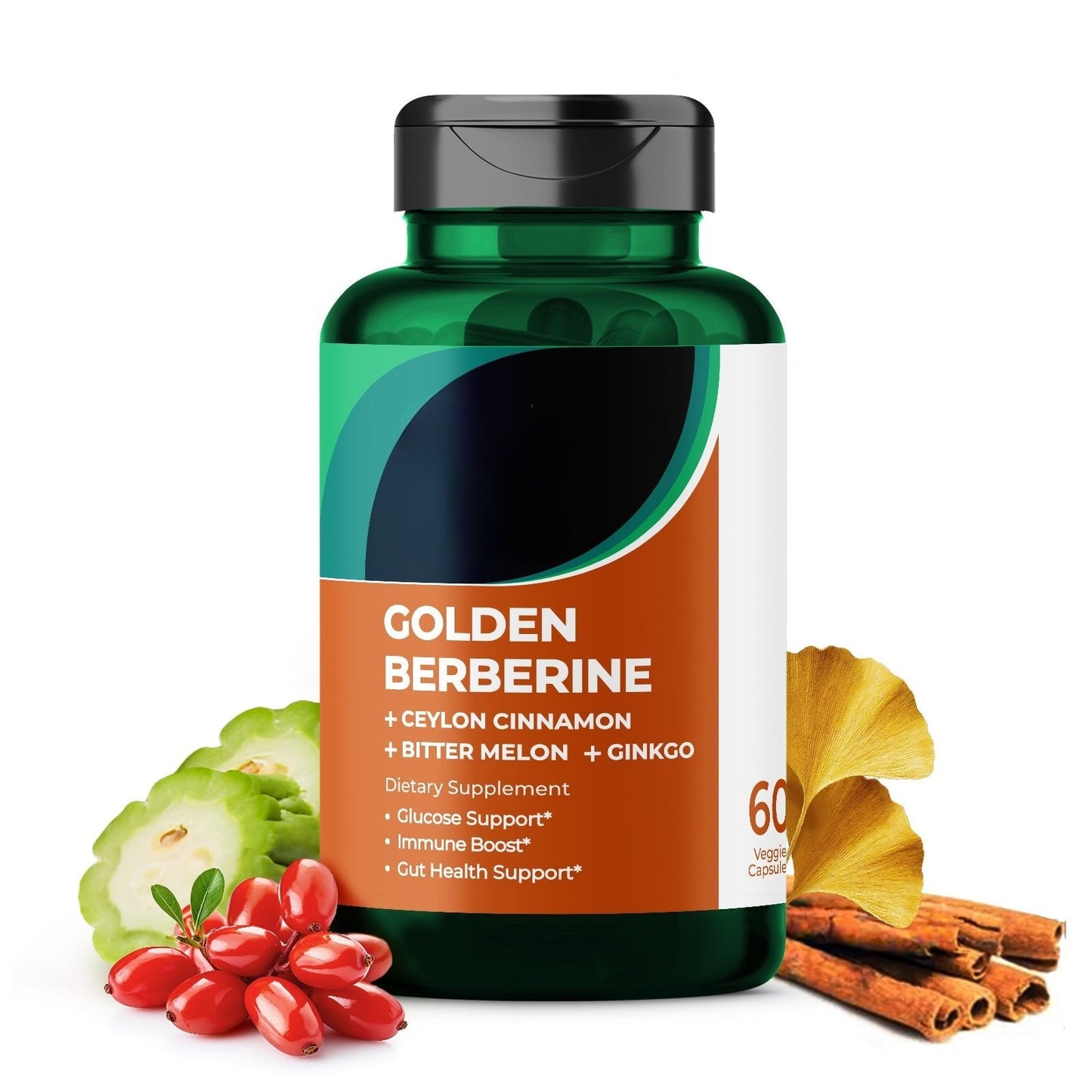 Golden Berberine 500 mg Bottle