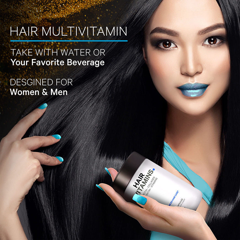 Hair support vitamins 120-count hair and nail support capsules for men and women