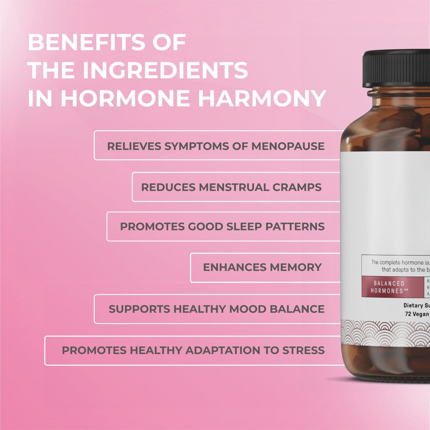 Hormone Balance Pro+ Adaptogen blend supplement – maca, ashwagandha capsules