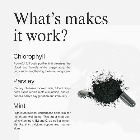 Natural Body Deodorizing Supplement with Parsley and Chlorophyll