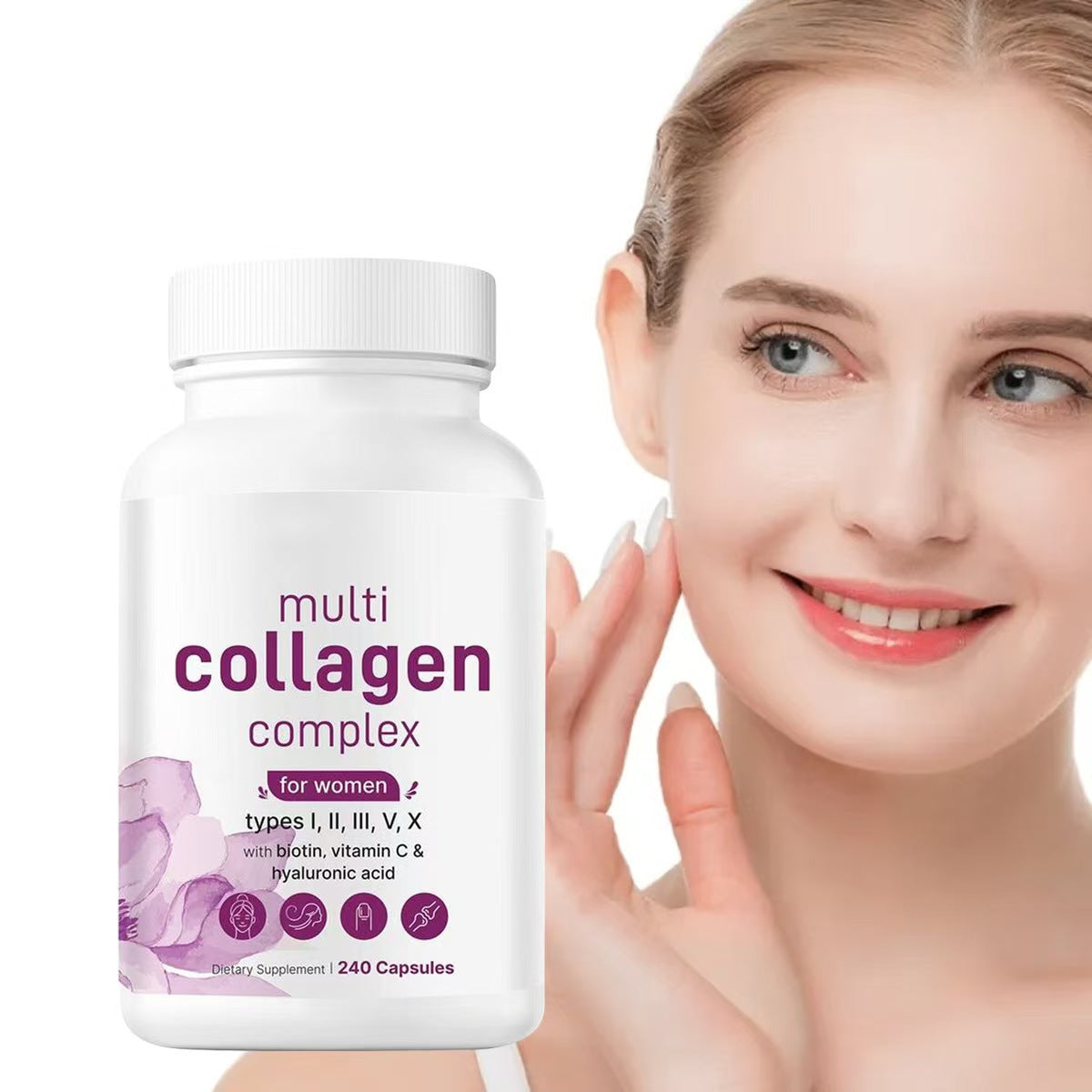 240-Capsule Bottle of Multi Collagen Complex for Women