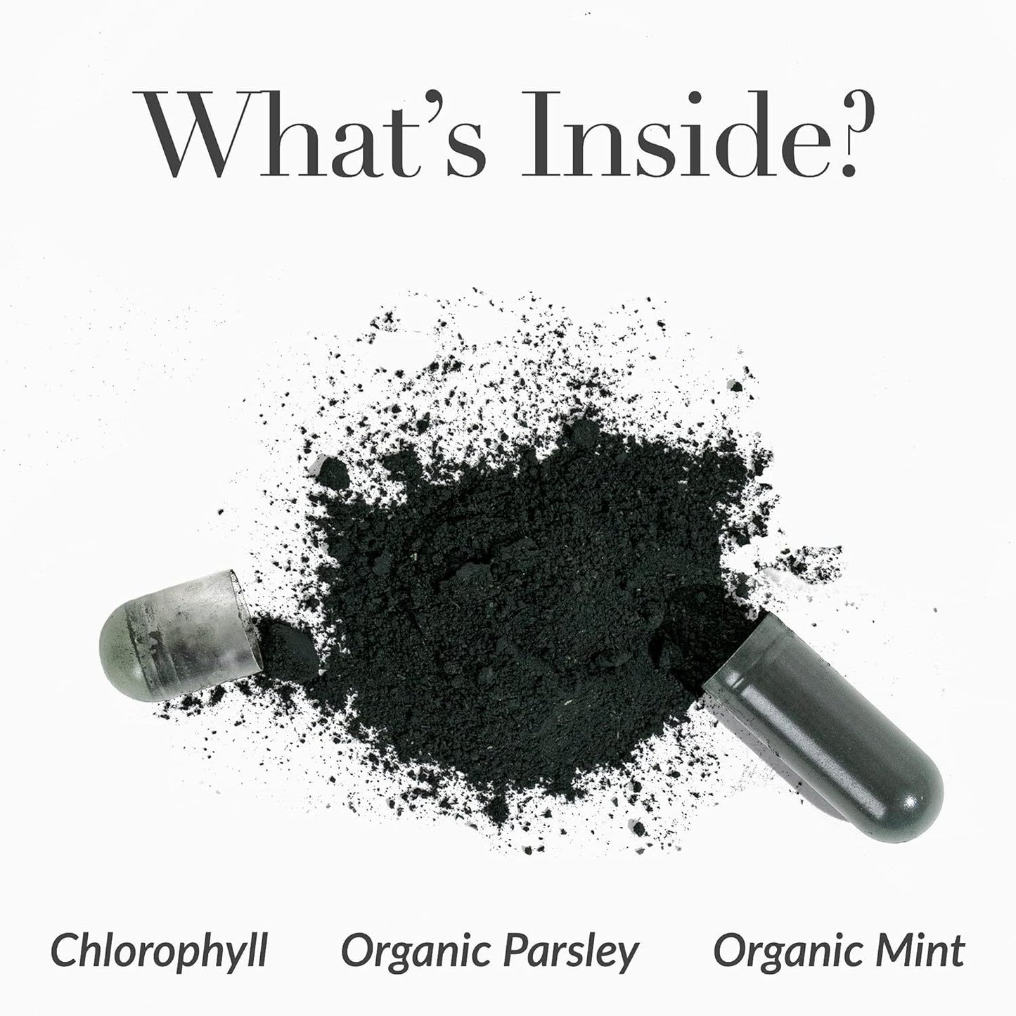 Natural Body Deodorizing Supplement with Parsley Mint and Chlorophyll