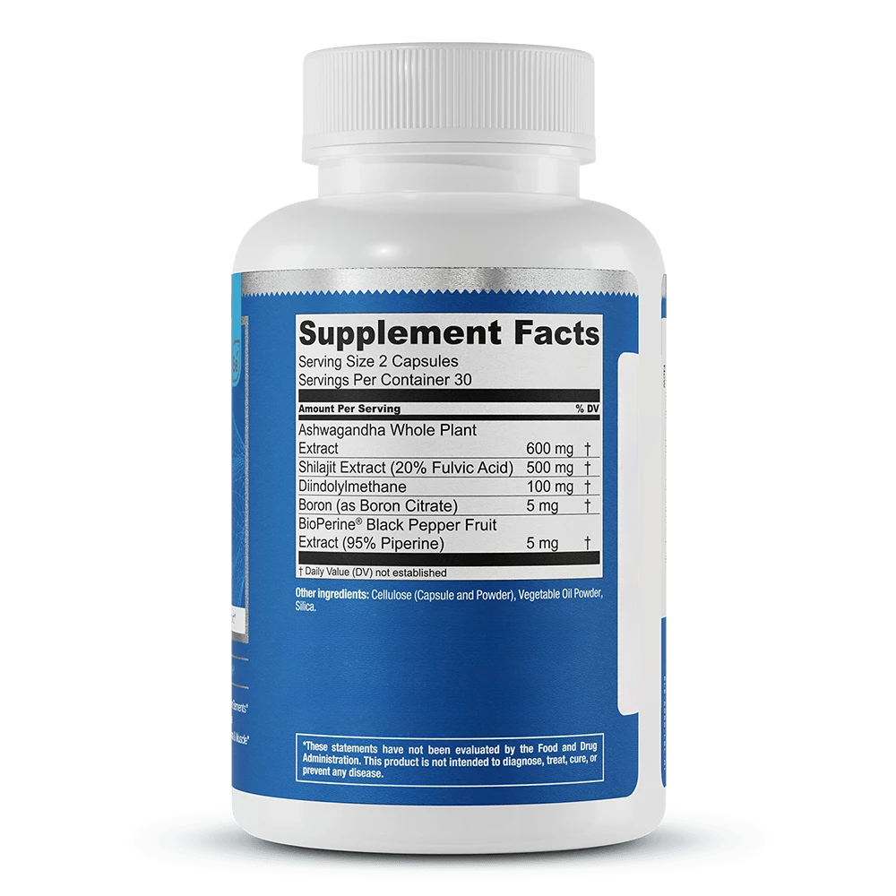 Male Health Formula Supplement Facts Label