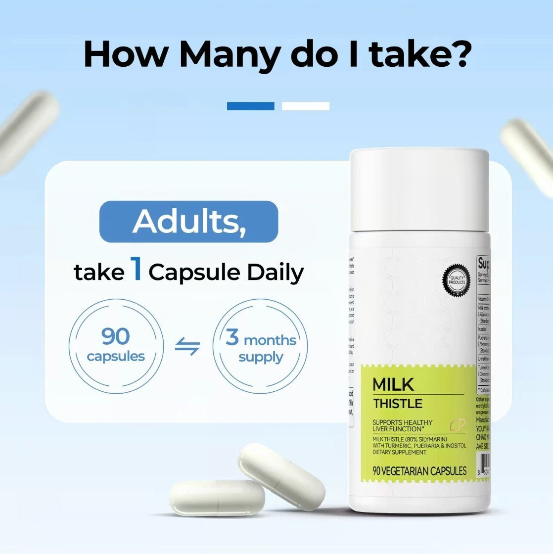 Herbal Supplement with 1000mg Silymarin Extract Daily Dose