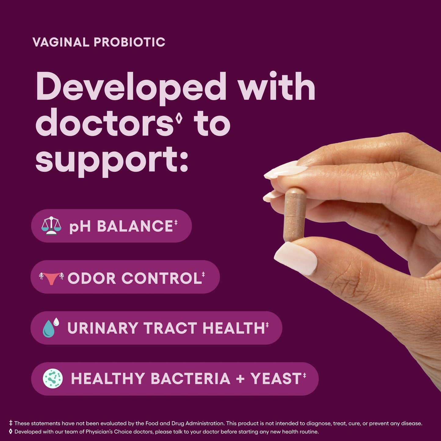 Feminine Health Probiotic Capsules for Vaginal Balance