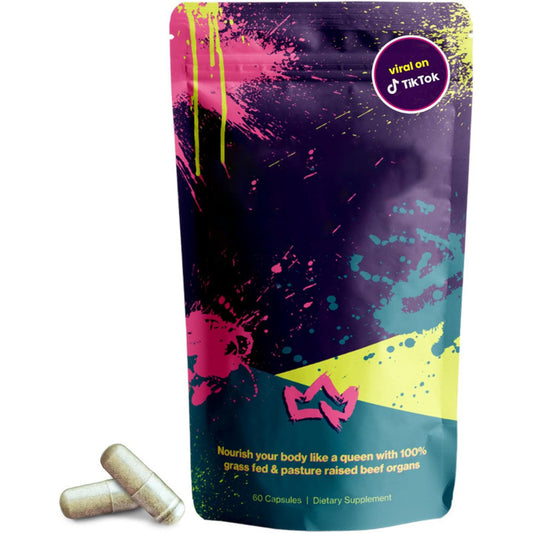Female beef organ supplement for wellness

