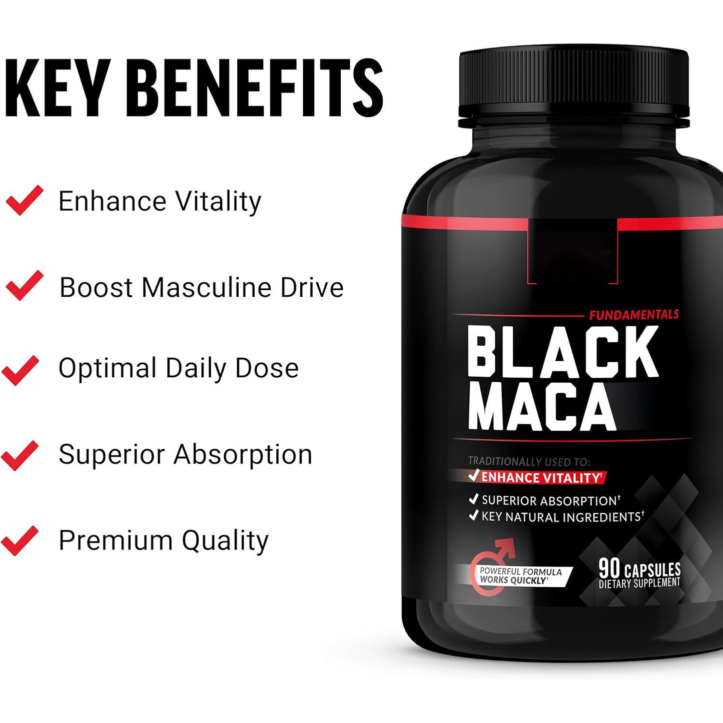 Energy and Vitality Support with Black Maca Capsules