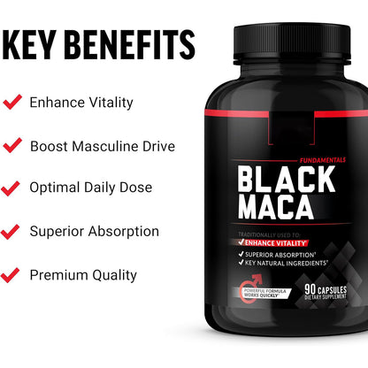Energy and Vitality Support with Black Maca Capsules