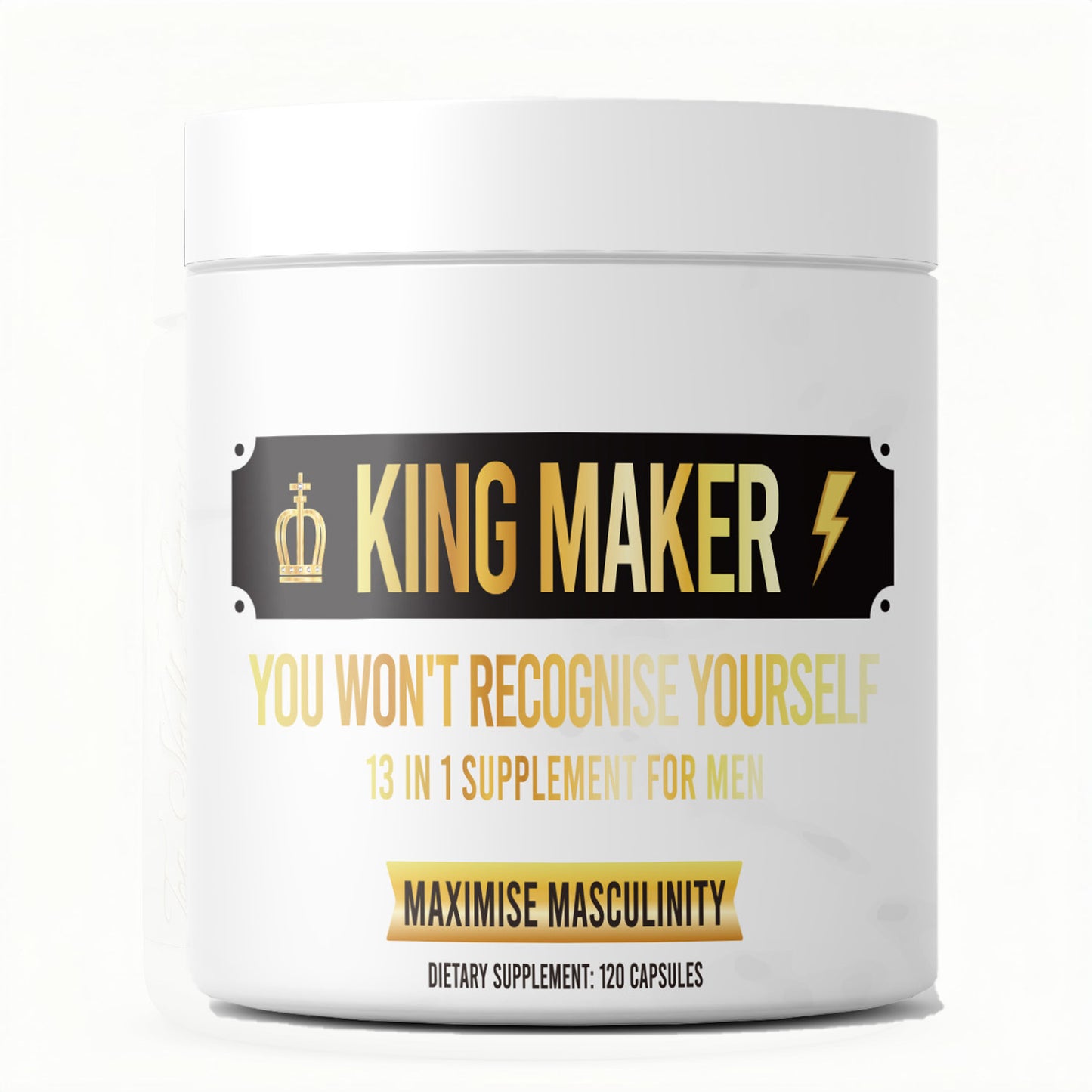 King Maker supplement bottle front view