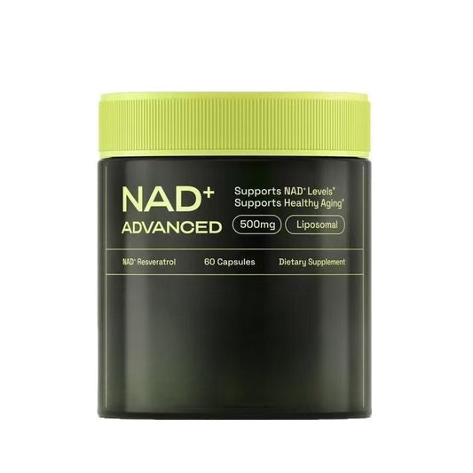 NAD+ Advanced 500mg Supplement with Resveratrol – 60 Capsules