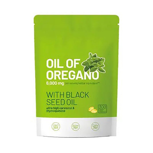 Oil of Oregano Softgels 6000mg Bottle Front View