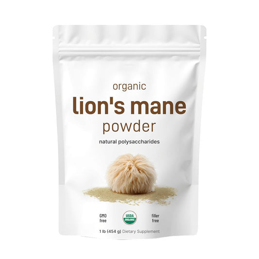 Organic Lion's Mane Mushroom Powder 16 oz