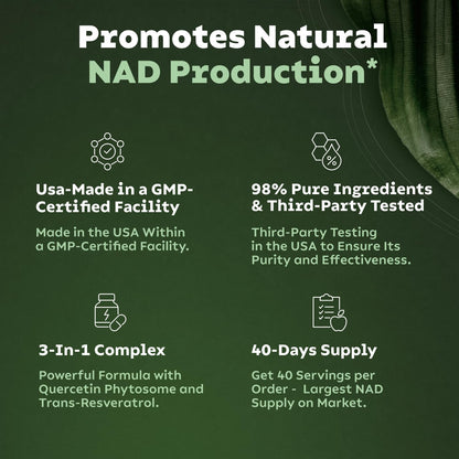 NAD+ Supplement with Resveratrol & Quercetin
