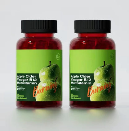 Natural apple flavor ACV gummies in 60 Count bottle