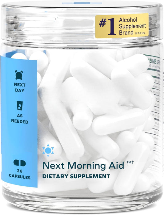 Morning Recovery Capsules – Daily Supplement with L-Theanine, Caffeine & Electrolytes – 30-Count