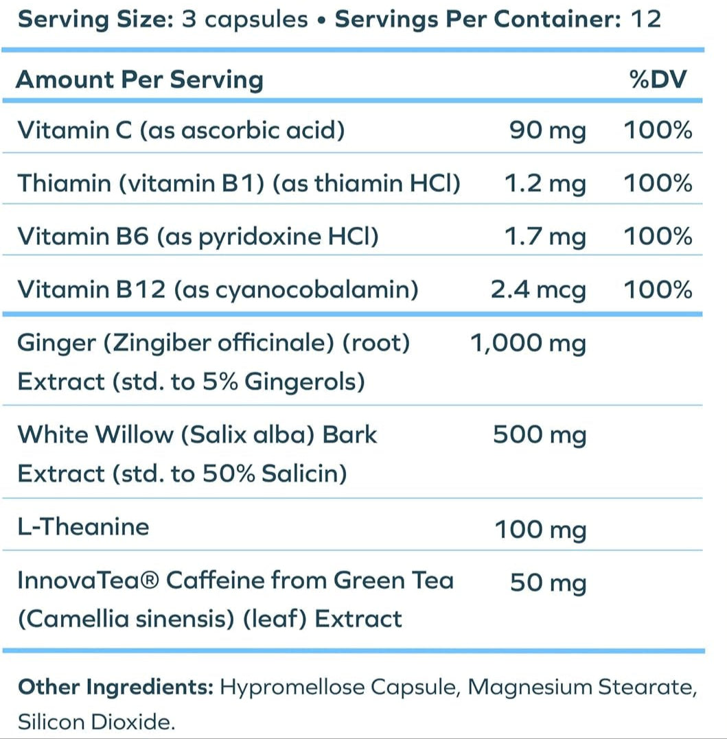 Morning Recovery Capsules – Daily Supplement with L-Theanine, Caffeine & Electrolytes – 30-Count
