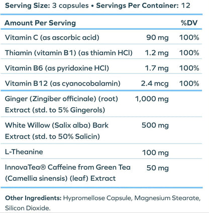 Morning Recovery Capsules – Daily Supplement with L-Theanine, Caffeine & Electrolytes – 30-Count