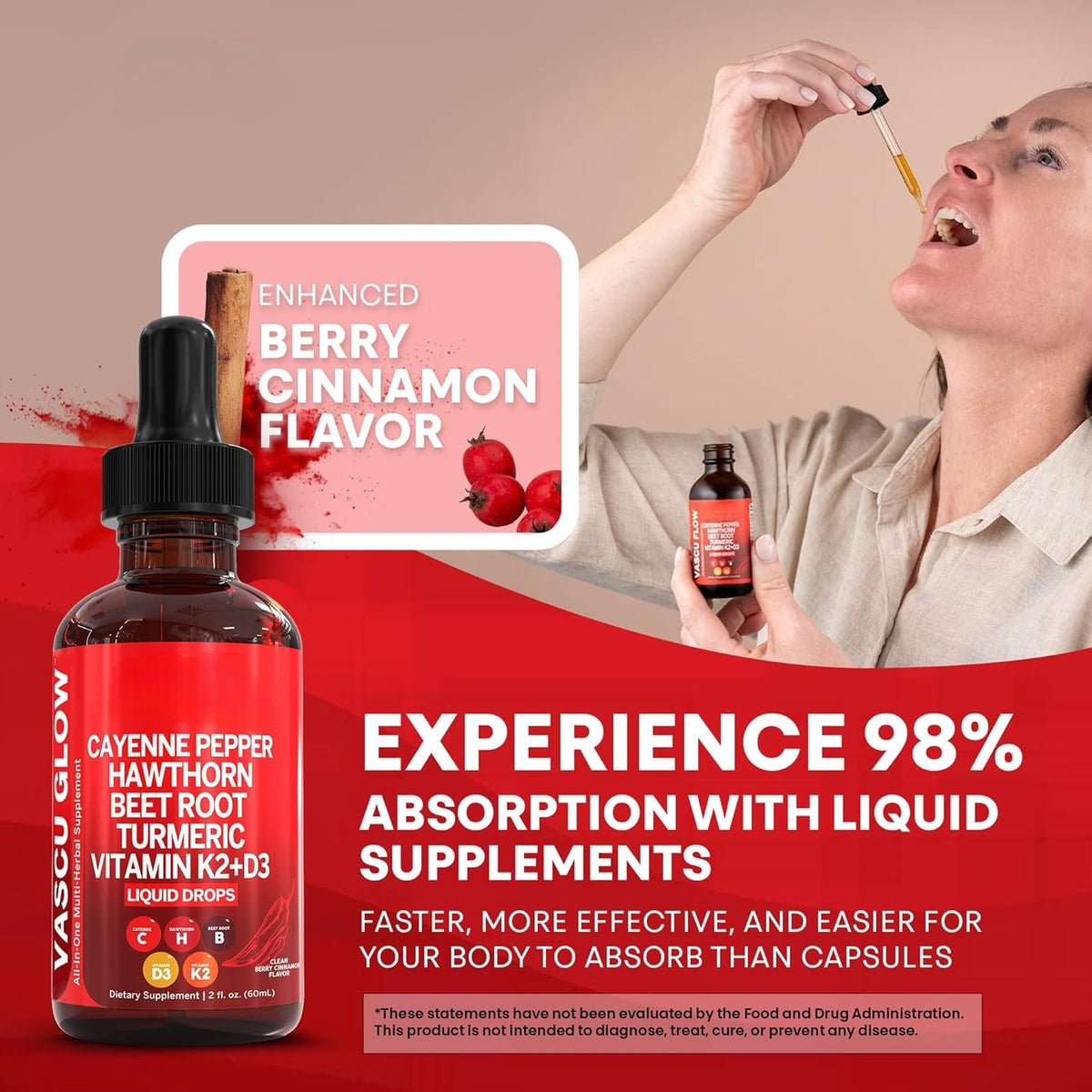 Plant-based daily supplement with Ceylon cinnamon