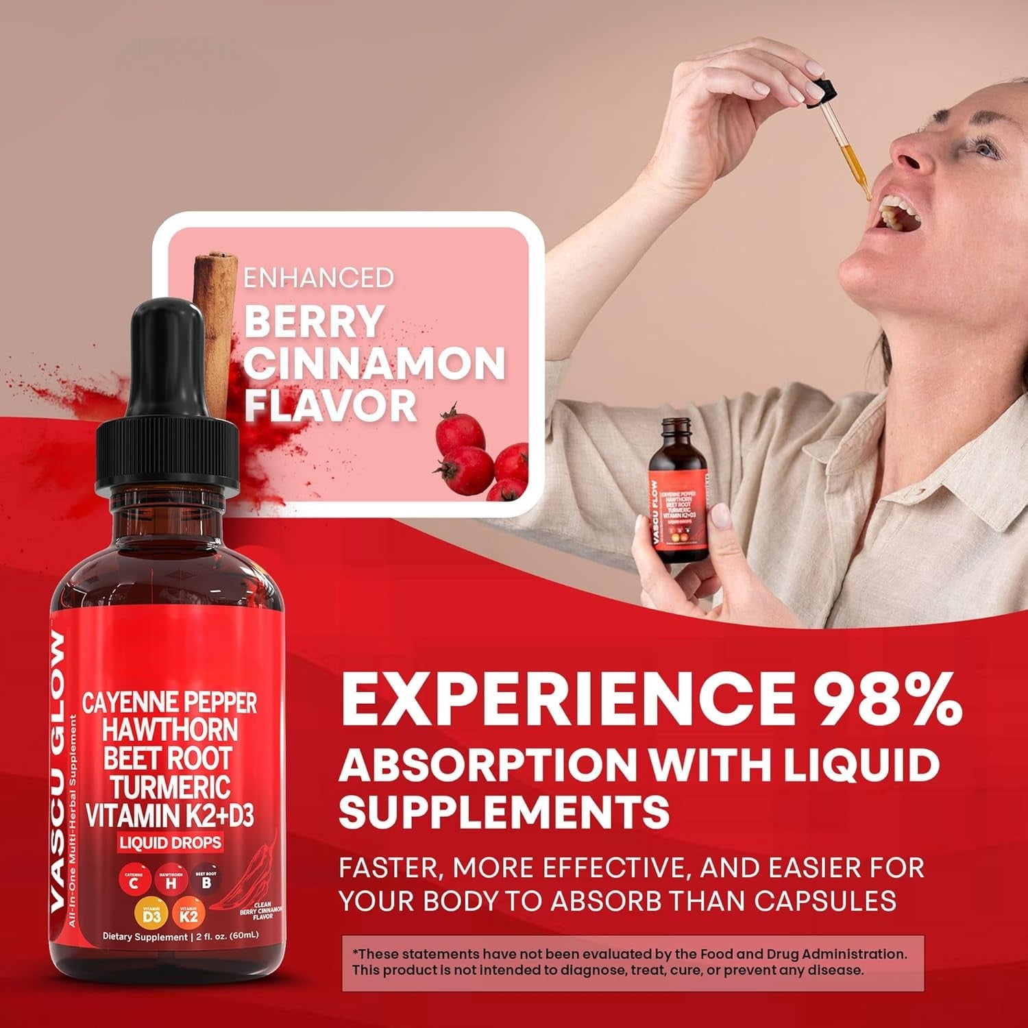 Plant-based daily supplement with Ceylon cinnamon