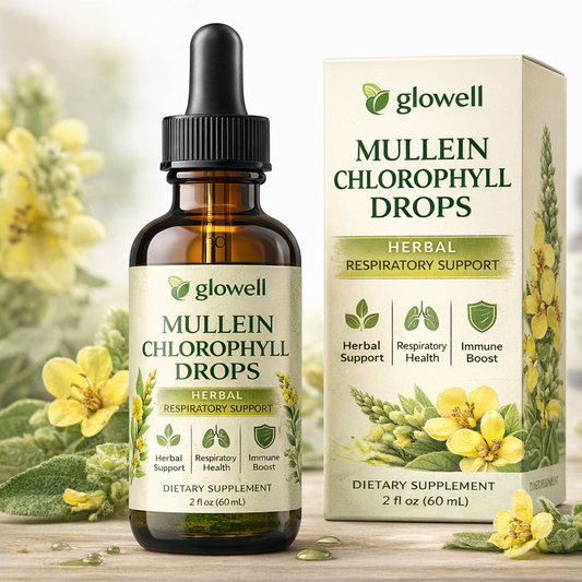 Glowell Mullein Chlorophyll Herbal Drops Bottle bottle