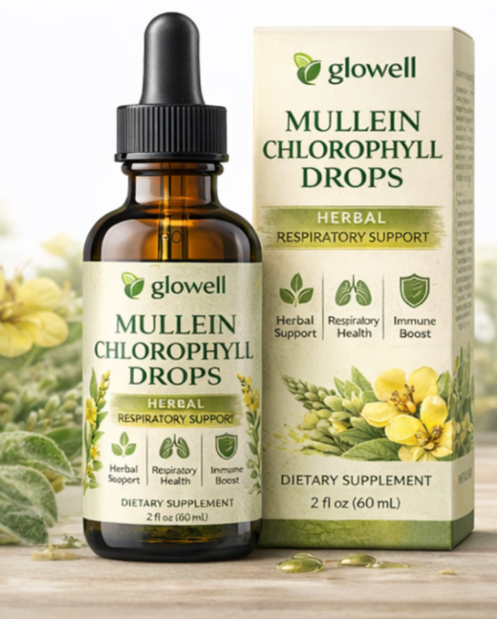 Glowell Mullein Chlorophyll  2 oz natural tincture with mullein leaf extract.