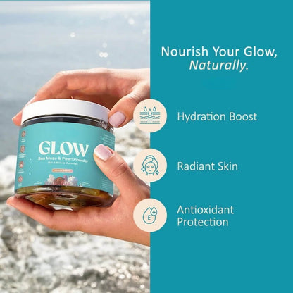 Vegan sea moss gummies featuring pearl powder and vitamin C