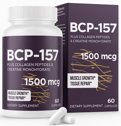 BPC peptide support capsules bottle for daily wellness