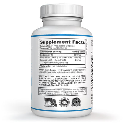 Berberine Complex Supplement Facts Label