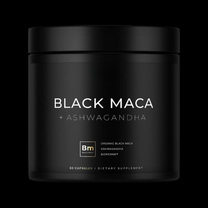 Black Maca Root Capsules Bottle