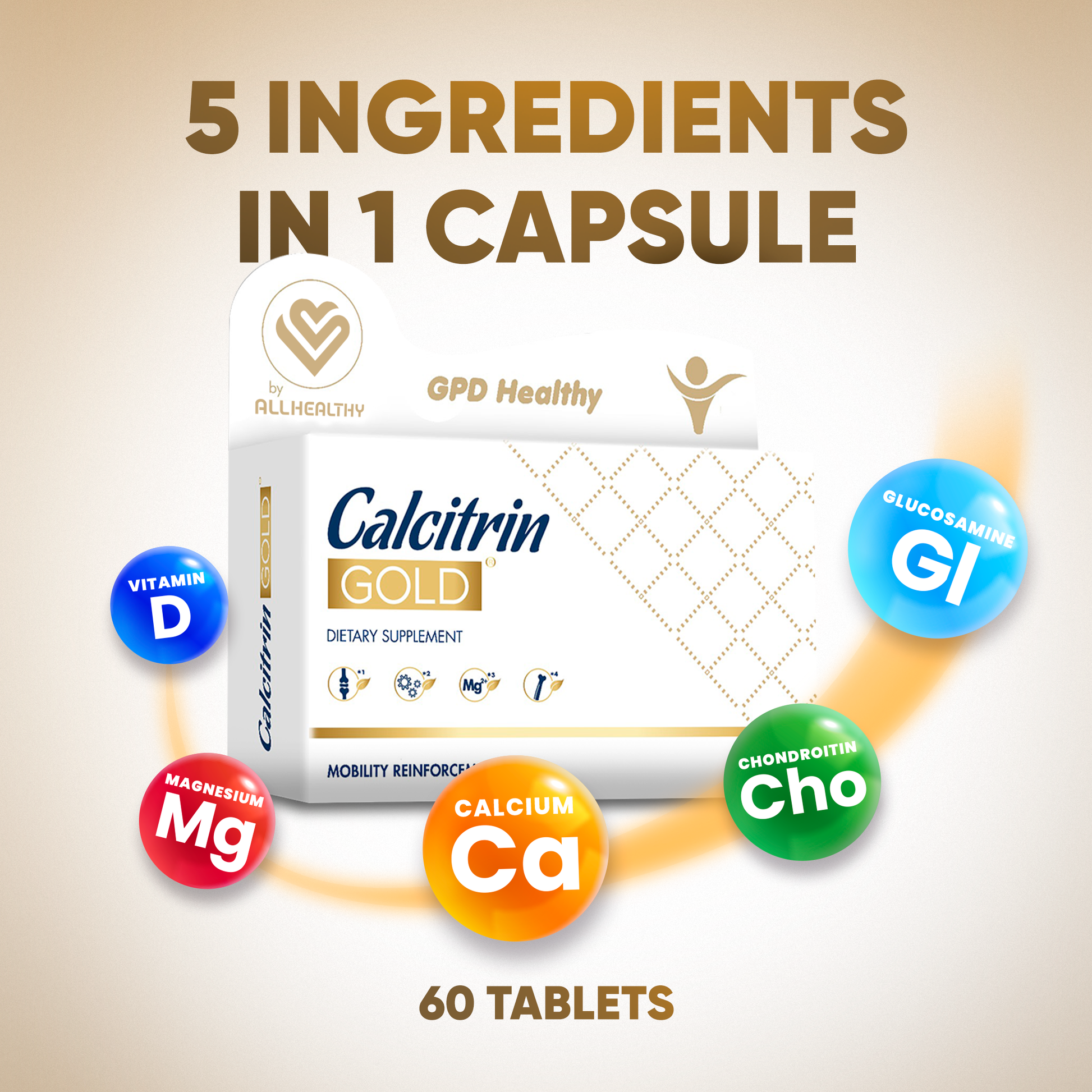 Calcitrin Gold with Calcium, Glucosamine, and Chondroitin