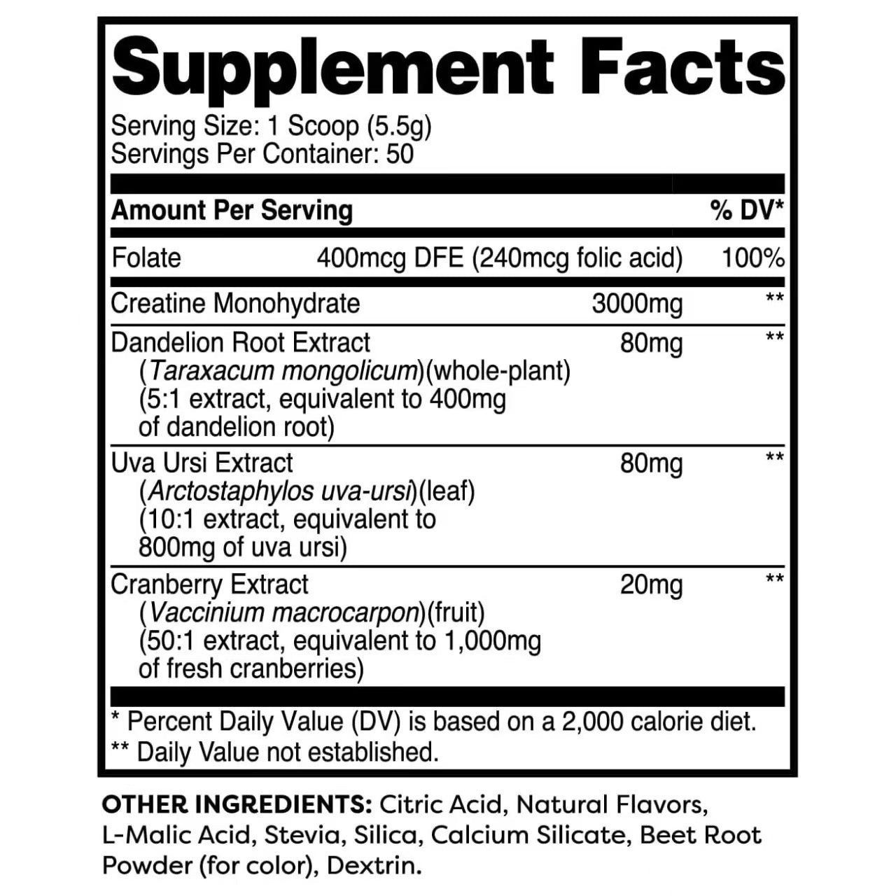 Creatine monohydrate powder 100 servings – pump it up creatine style supplement Supplement facts