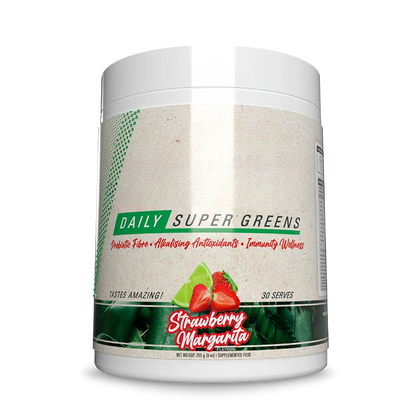 Daily greens powder in eco-friendly packaging Strawberry Margarita