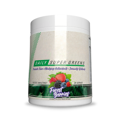 Daily greens powder in eco-friendly packaging Forest Berries