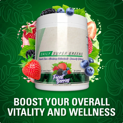 Daily greens powder in eco-friendly packaging Antioxidant Fruits