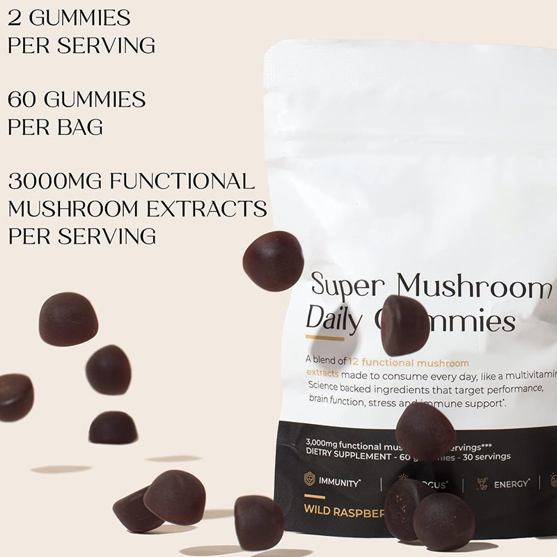 Functional mushroom complex gummies vegan pectin