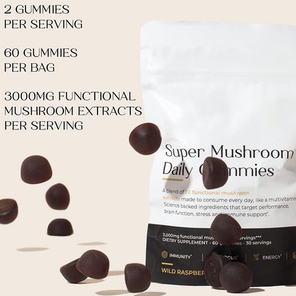 Functional mushroom complex gummies vegan pectin