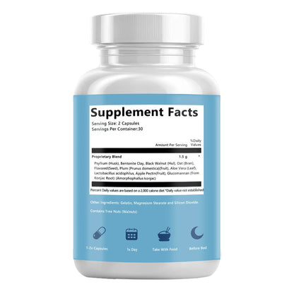 Supplement facts label of 15-Day Colon Cleanse