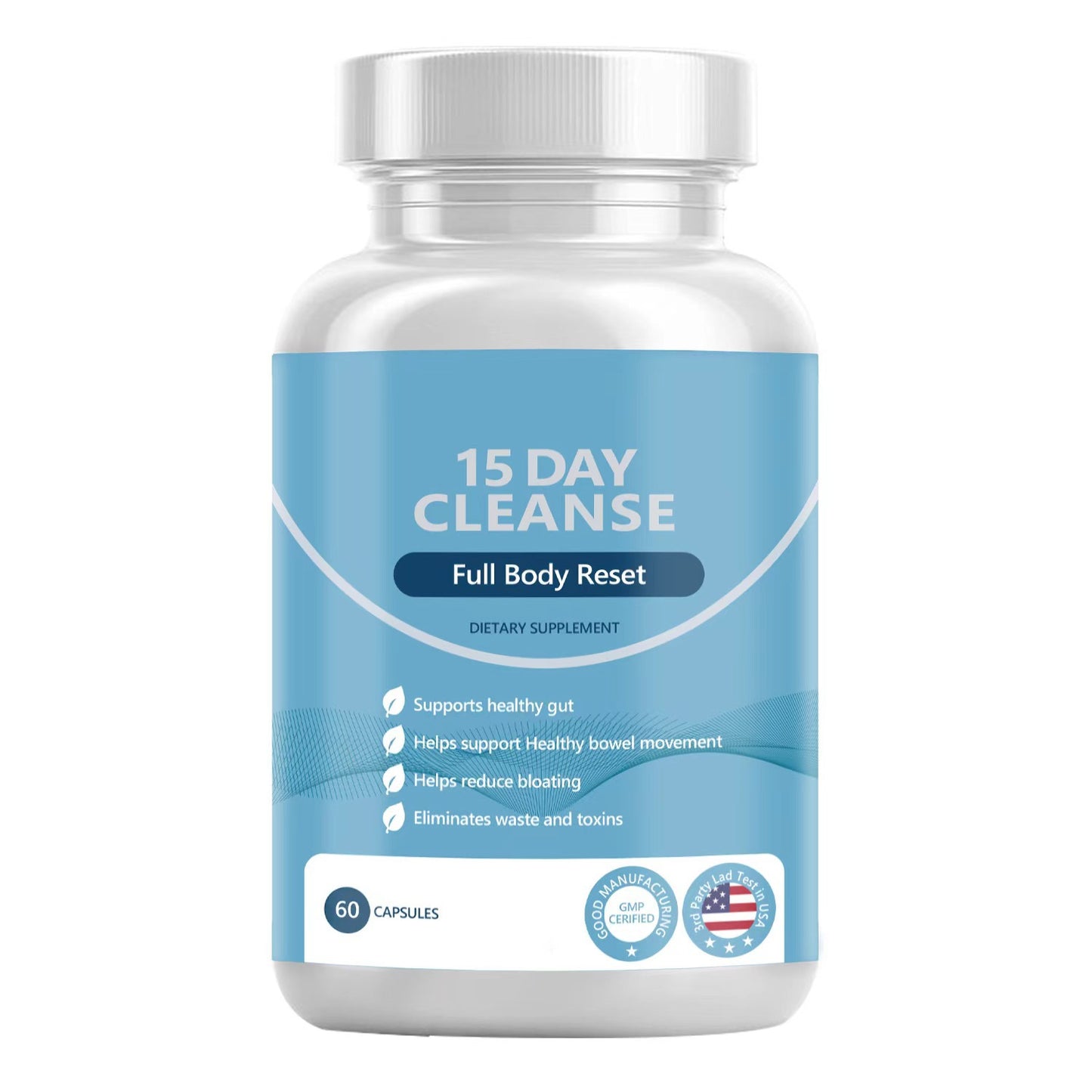 15-Day Colon Cleanse supplement bottle front view