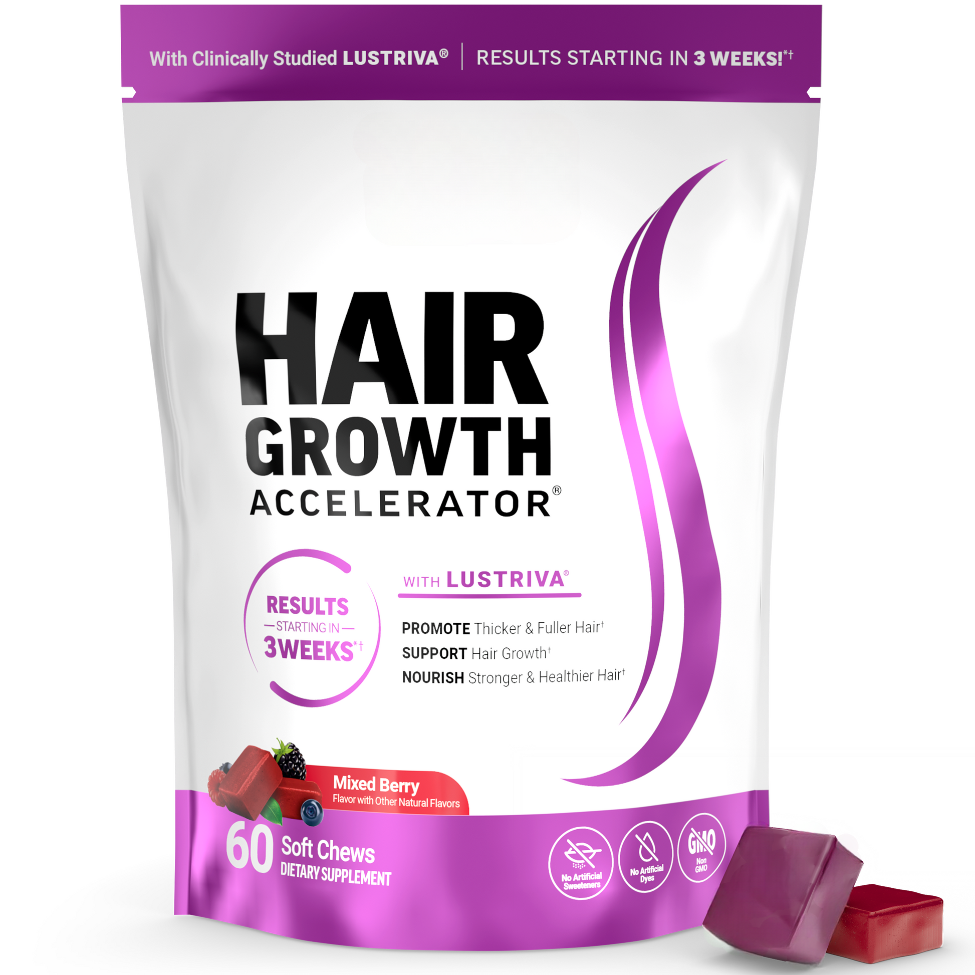 Hair Growth Accelerator Soft Chews packaging