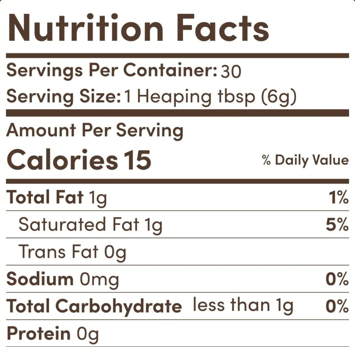 Superfood Creamer with Coconut Milk and Probiotics Nutrition Facts