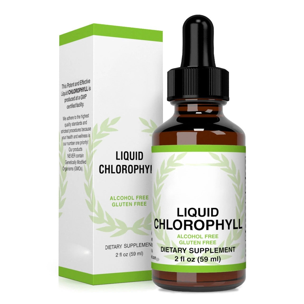 Liquid Chlorophyll Supplement Bottle 2 oz