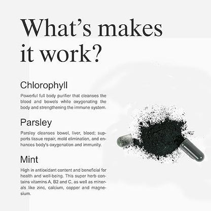 Natural Body Deodorizing Supplement with Parsley and Chlorophyll