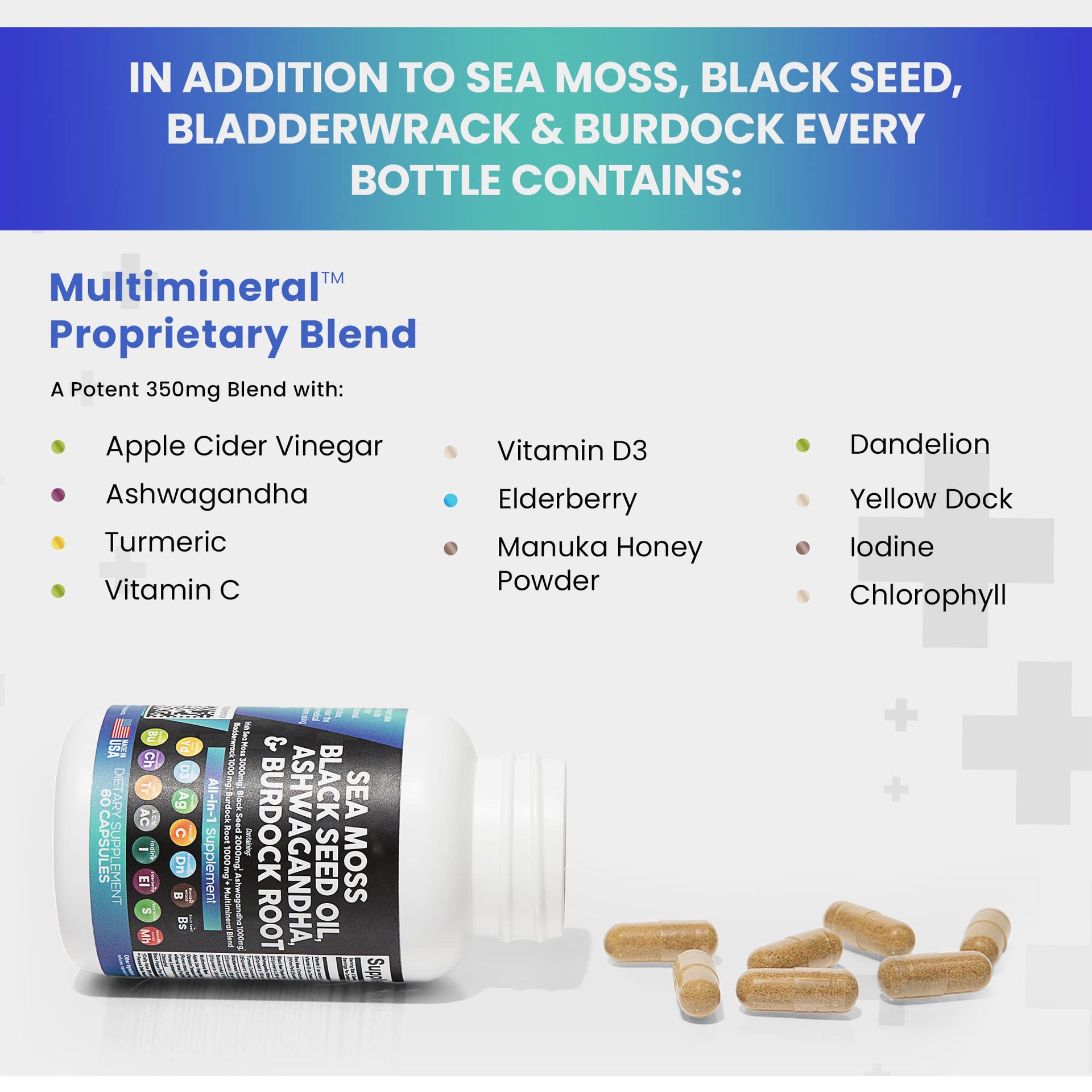 Close-up of MultiMineral capsules