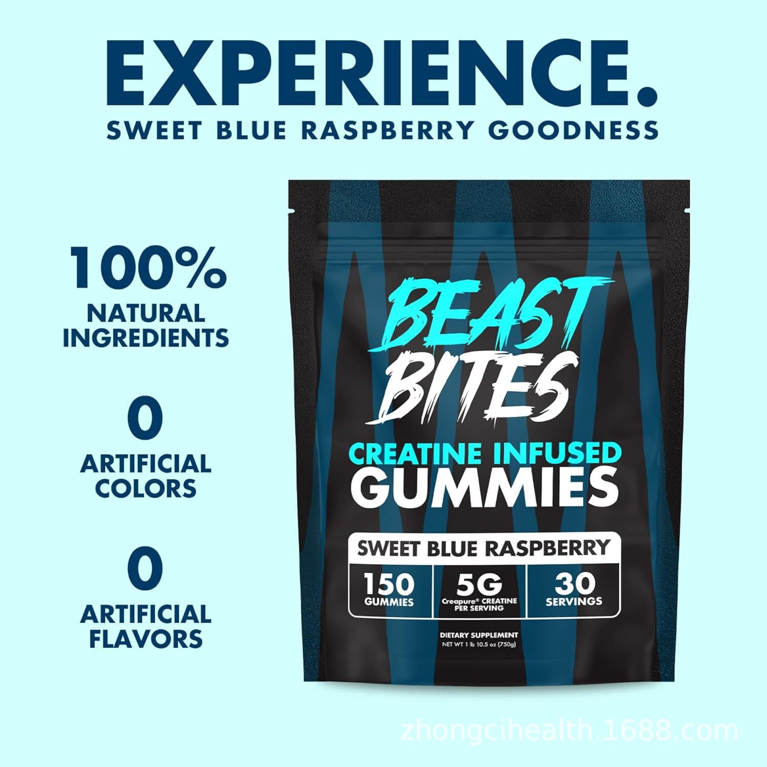 Close-up of Beast Bites Creatine Gummies