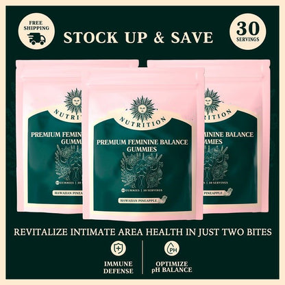 Feminine Balance Gummies Packaging Front View